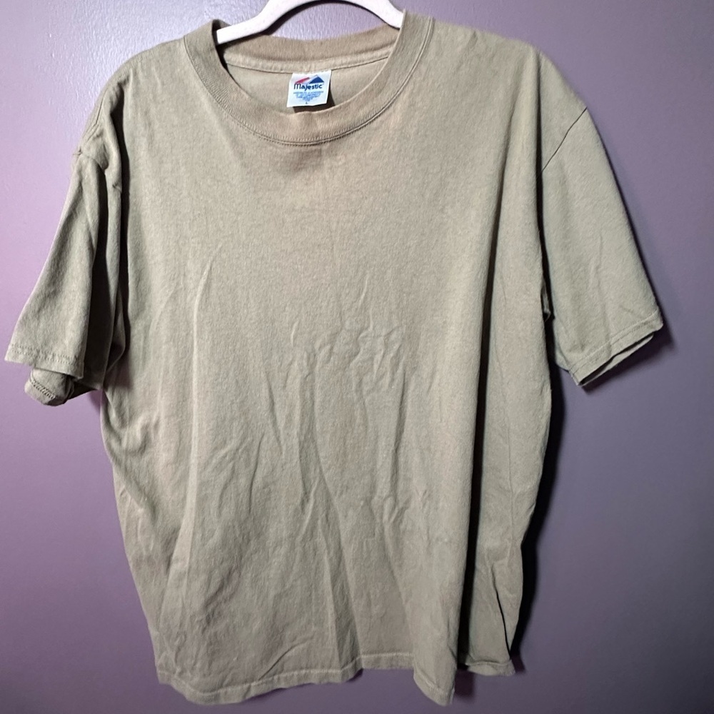 Majestic Men's Beige Short Sleeve Tee